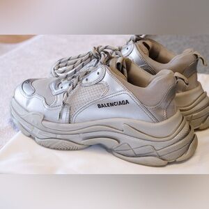 Balenciaga Silver Sneakers
